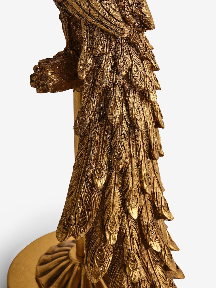 Brass Peacock Table Lamp Base - Image 8 of 8