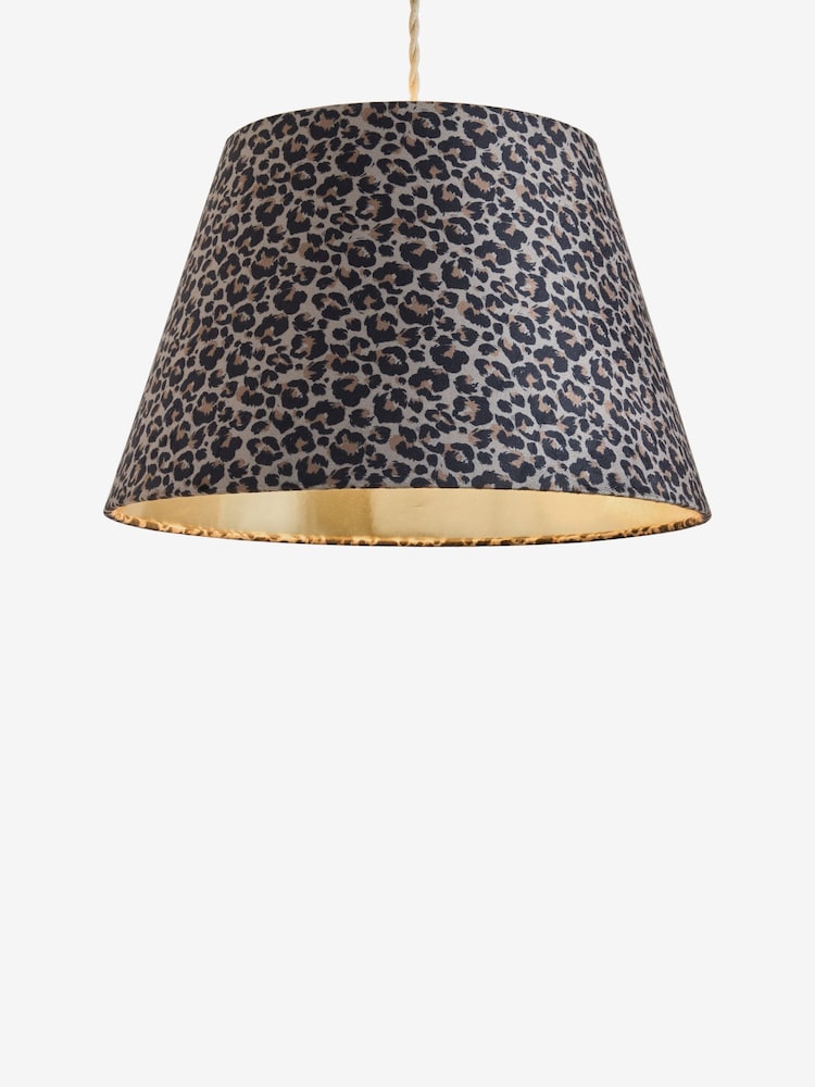 Black Leopard Print Easy Fit Pendant Lamp Shade - Image 1 of 1