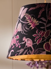 Purple Dark Floral Print Easy Fit Pendant Lamp Shade - Image 3 of 5