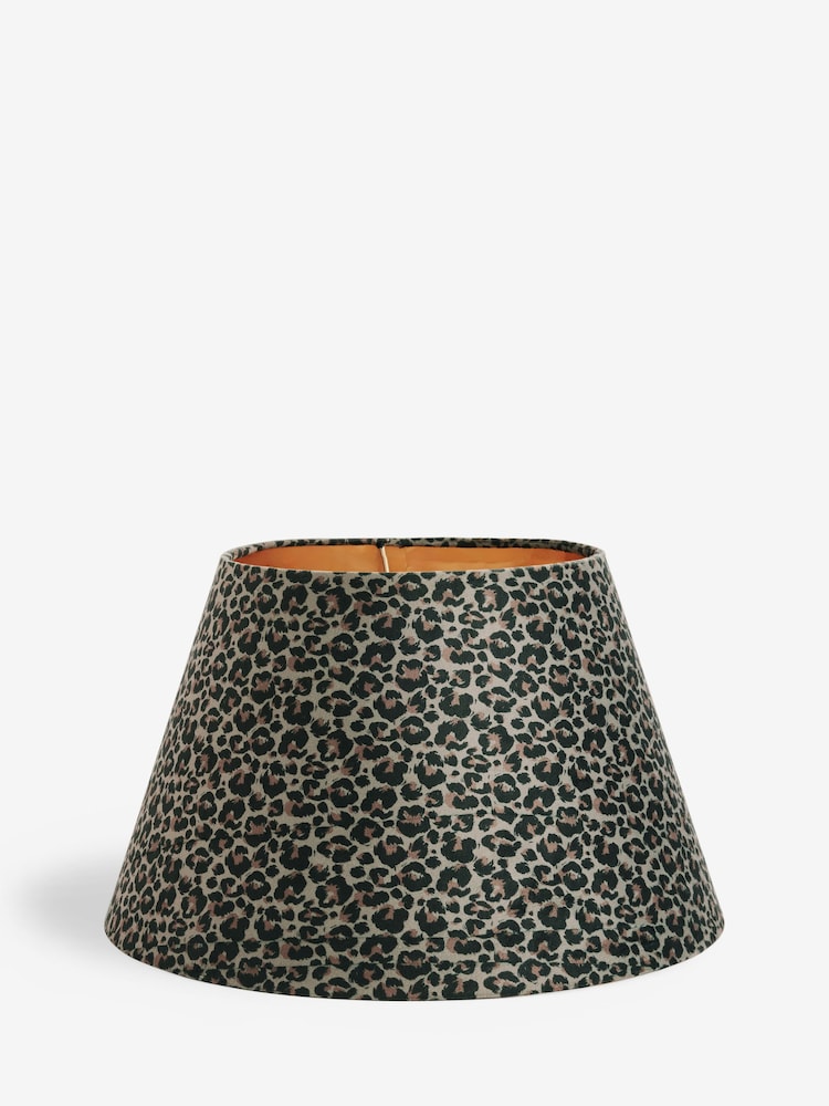Leopard Print Velvet Lamp Shade - Image 1 of 4 Leopard Print Velvet Lamp Shade - Image 1 of 4