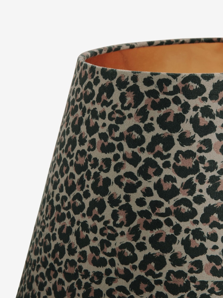 Leopard Print Velvet Lamp Shade - Image 2 of 4 Leopard Print Velvet Lamp Shade - Image 2 of 4