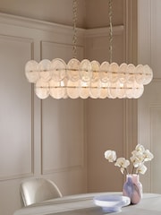White Claremont Linear Pendant Ceiling Light - Image 1 of 4