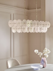 White Claremont Linear Pendant Ceiling Light - Image 2 of 4