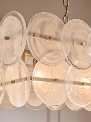 White Claremont Linear Pendant Ceiling Light - Image 3 of 4