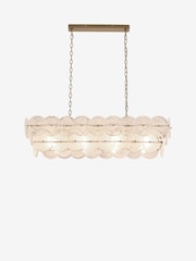 White Claremont Linear Pendant Ceiling Light - Image 4 of 4