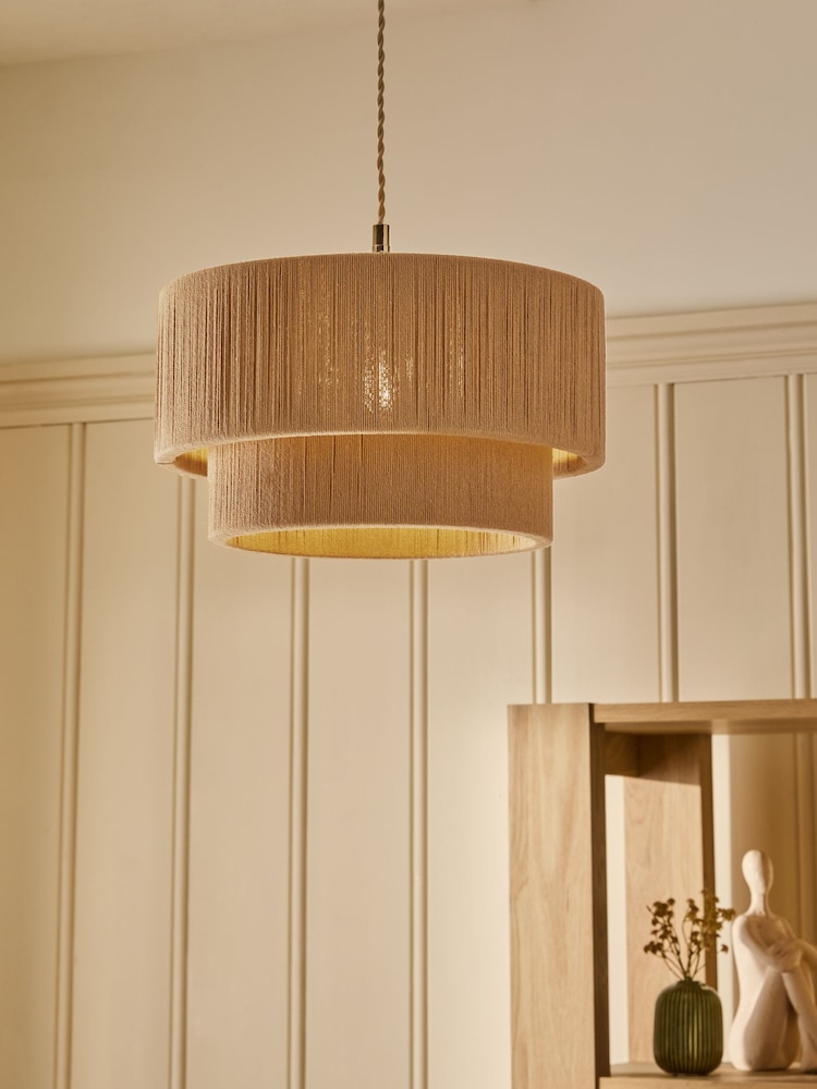 Ochre Yellow Easy Fit Yale Shade Pendant Ceiling Light - Image 1 of 3