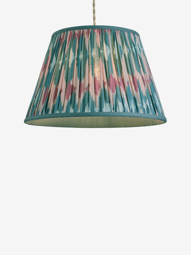 Blue Easy Fit Ikat Pendant Lamp Shade - Image 1 of 1