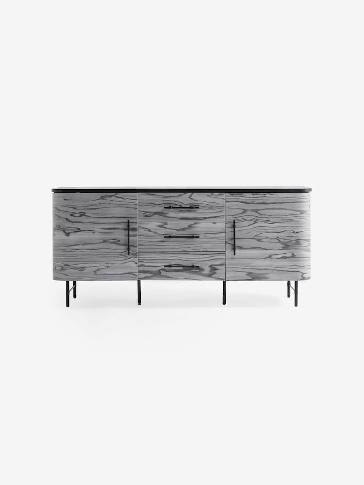 MADE.COM Grey Pine Effect Zeke Large Sideboard - Image 1 of 2