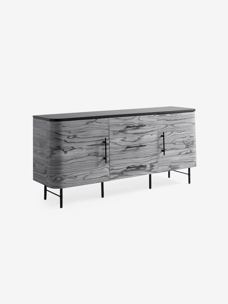 MADE.COM Grey Pine Effect Zeke Large Sideboard - Image 2 of 2