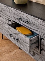 MADE.COM Grey Pine Effect Zeke Large Sideboard - Image 3 of 5