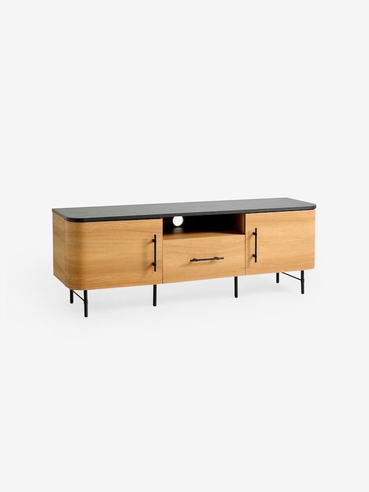 MADE.COM Oak Effect Zeke Wide Up to 58 Inch TV Unit - Image 2 of 2