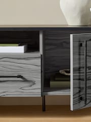 MADE.COM Grey Pine Effect Zeke Wide Up to 58 Inch TV Unit - Image 4 of 6