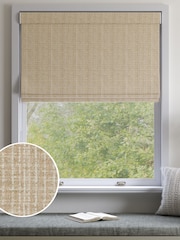 Natural Textured Weave Made to Measure Roman Blind - Image 1 of 6