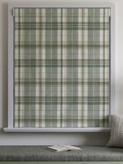 Green Linen Look Check Made to Measure Roman Blind - Image 5 of 6
