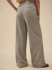 Yellow Check Wide Leg Trousers - Image 3 of 7