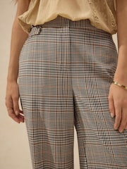 Yellow Check Wide Leg Trousers - Image 4 of 7