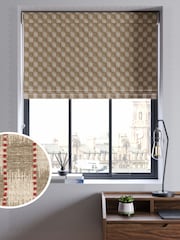 Natural/Orange Stripe Jacquard Made to Measure Roman Blind - Image 1 of 6