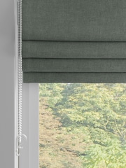 Green Touch of Linen Made to Measure Roman Blind - Image 2 of 5