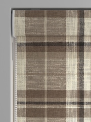 Natural Linen Look Check Made to Measure Roman Blind - Image 3 of 6