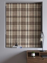 Natural Linen Look Check Made to Measure Roman Blind - Image 5 of 6