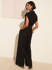 Friends Like These Black Utility Jumpsuit - Image 4 of 4