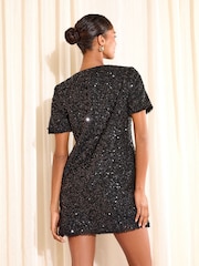 Friends Like These Sequin Boucle Mini Dress - Imagen 4 de 4