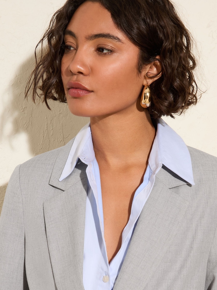 Friends Like These Grey Tonic Boyfriend Premium Tailored Blazer - Image 2 of 4