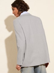 Friends Like These Grey Tonic Boyfriend Premium Tailored Blazer - Image 4 of 4