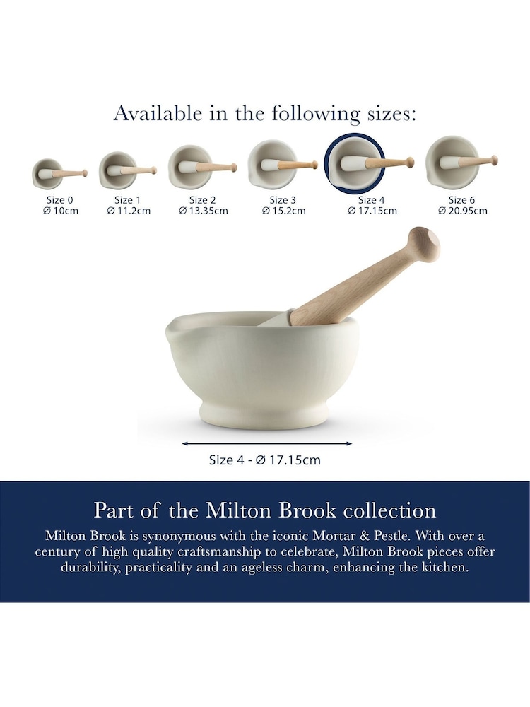 Milton Brook White Size 4 Pestle and Mortar Set - Image 6 of 6