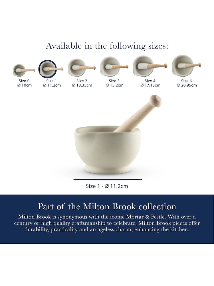 Milton Brook White Size 1 Pestle and Mortar Set - Image 6 of 6