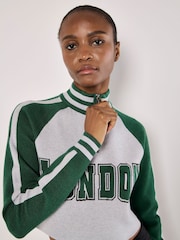Apricot Green London Zip Detail Jumper - Image 2 of 4
