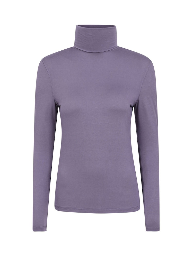 Mountain Warehouse Purple Keep The Heat Womens Roll Neck Thermals - Image 1 of 5