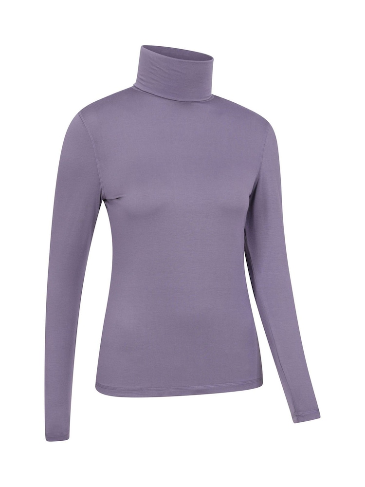 Mountain Warehouse Purple Keep The Heat Womens Roll Neck Thermals - Image 2 of 5