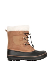 Mountain Warehouse Natural Casual Kids Adaptive Lace Up Snow Boots - Image 1 of 7