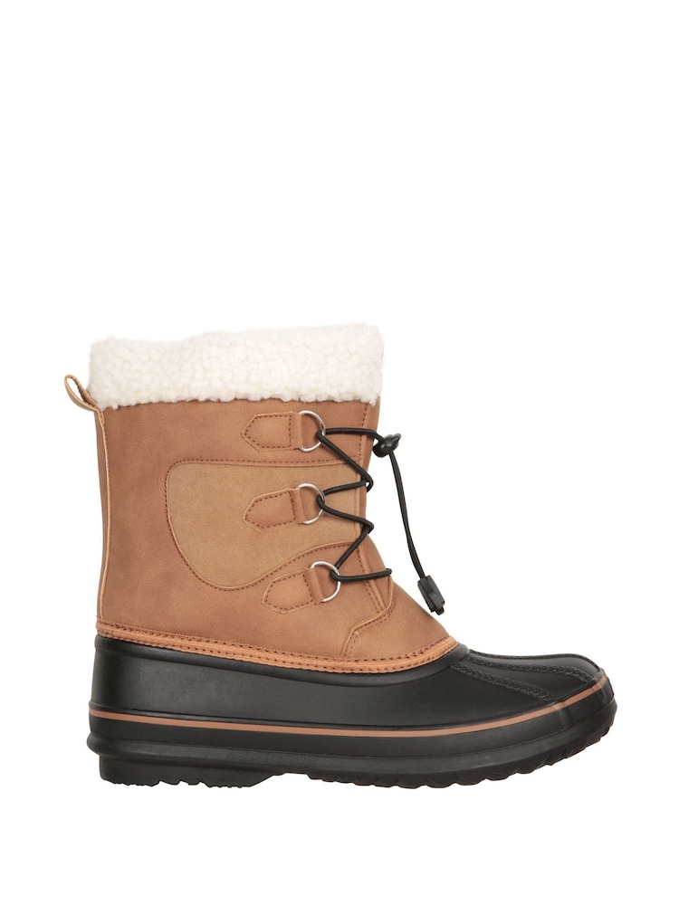 Mountain Warehouse Natural Casual Kids Adaptive Lace Up Snow Boots - Image 1 of 7