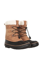 Mountain Warehouse Natural Casual Kids Adaptive Lace Up Snow Boots - Image 3 of 7