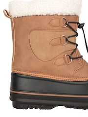 Mountain Warehouse Natural Casual Kids Adaptive Lace Up Snow Boots - Image 6 of 7