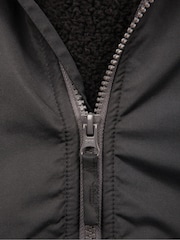 Mountain Warehouse Black Robin Kids Water Resistant Borg Lined Jacket - Image 6 of 6