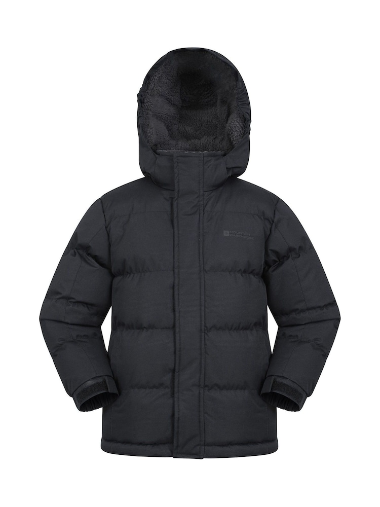 Mountain Warehouse Black Kids Snow Borg Lined Padded Jacket - Image 1 of 6