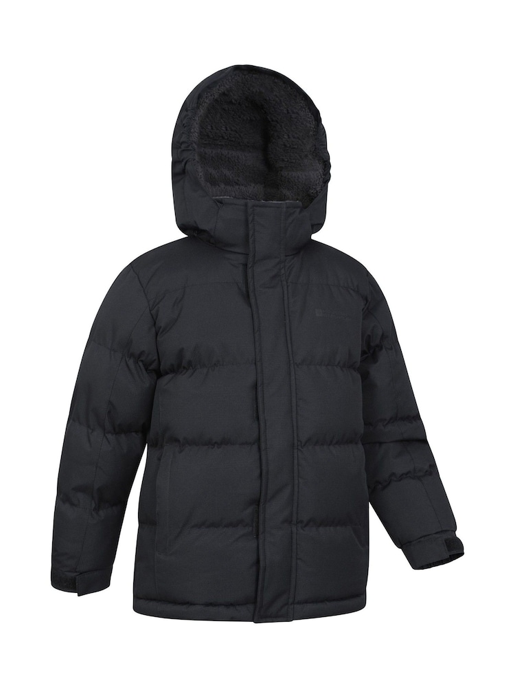 Mountain Warehouse Black Kids Snow Borg Lined Padded Jacket - Image 2 of 6