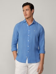Hackett Tailored Fit Linen Shirt - Image 4 of 8