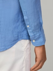 Hackett Tailored Fit Linen Shirt - Image 6 of 8