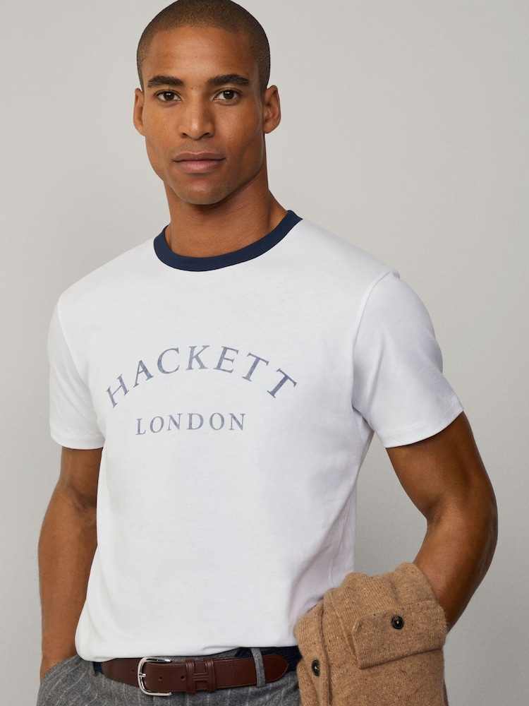 Білий - Футболки Hackett Classic Fit Heritage - Image 2 of 7
