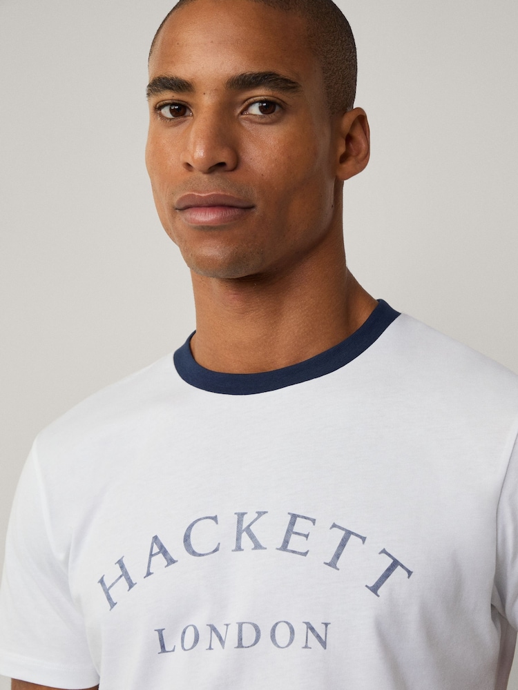 Білий - Футболки Hackett Classic Fit Heritage - Image 3 of 7