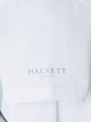 أبيض - Hackett Classic Fit Sailboat T-Shirt - صورة 4 من 4