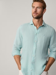 Hackett Tailored Fit Linen Shirt - Image 2 of 7