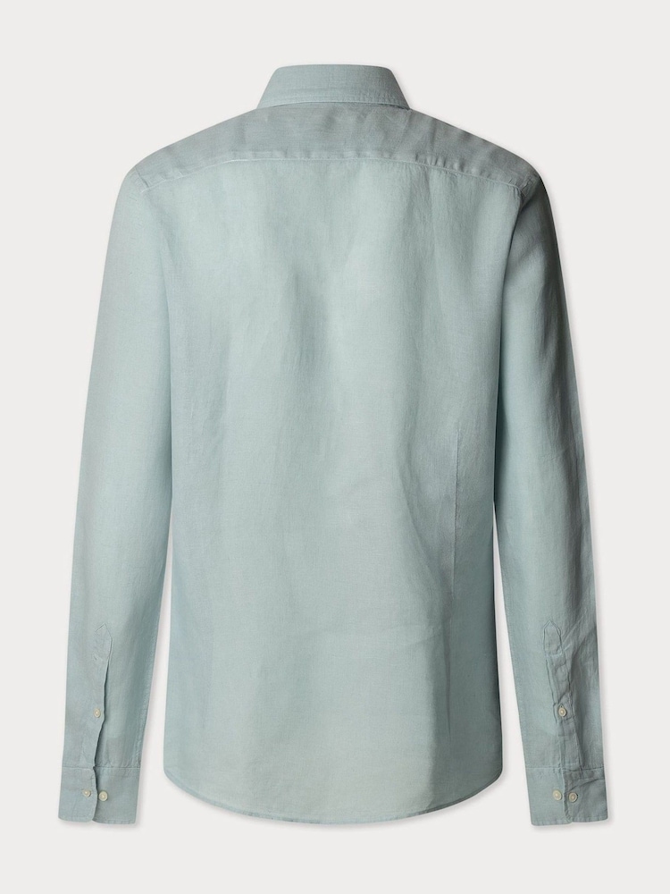 Hackett Tailored Fit Linen Shirt - Image 7 of 7