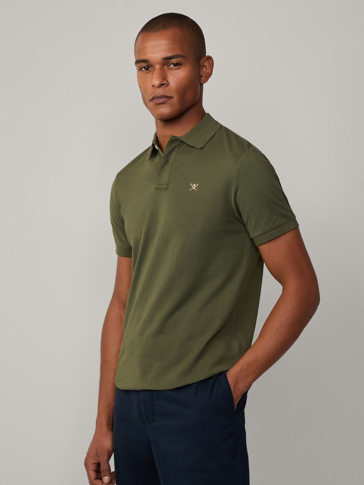 Hackett Slim Fit Linen Piqué Polo - Image 3 of 8