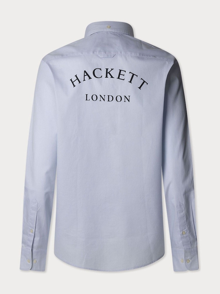 Heritage Fine Stripe Oxford With Printed Logo Shirt - Image 2 of 2