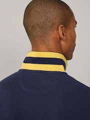 Синий - Hackett Classic Fit Heritage Piqué Polo - Изображение 6 из 8